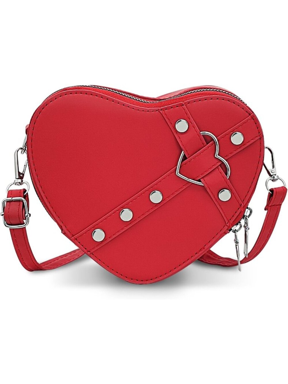 Chic Heart Shaped Crossbody Bag | PU Leather Mini Purse for Trendy Style